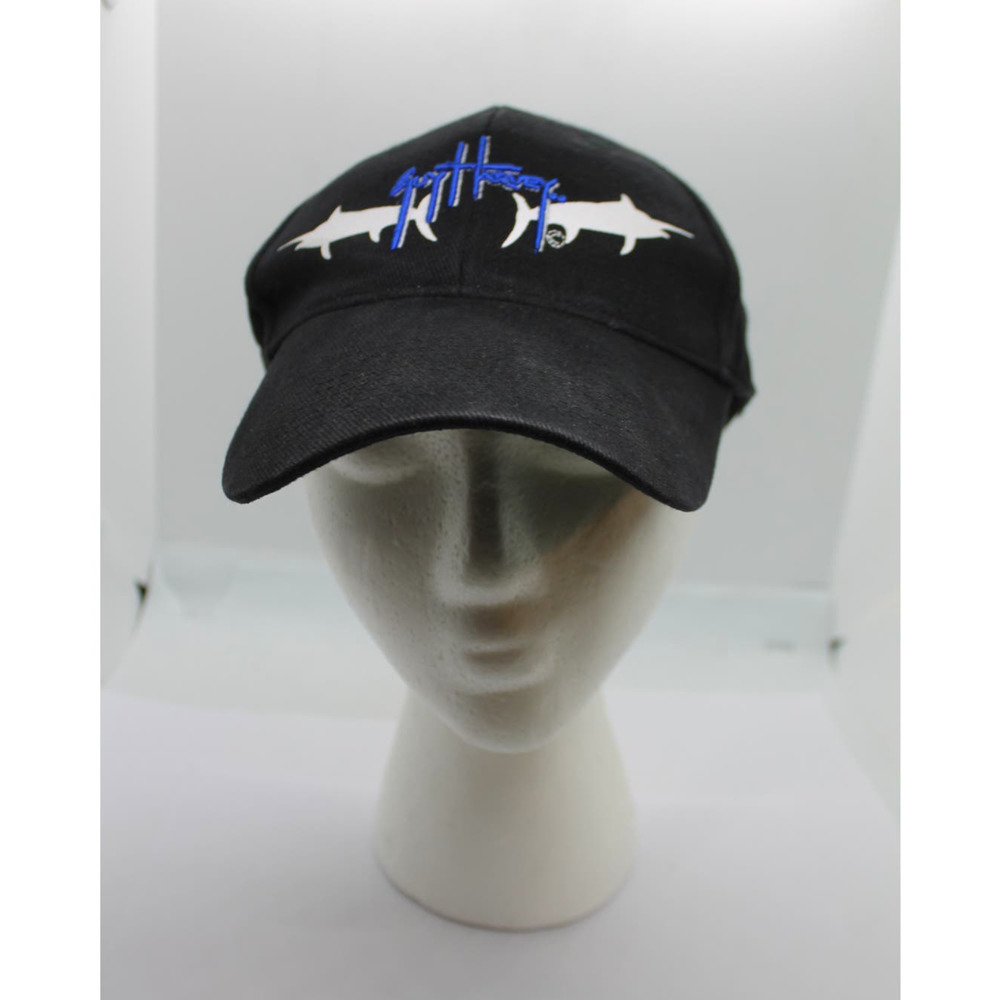 Guy Harvey Black Cap w/ Embroidered Logo and Sailfish Graphic
